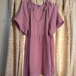Old Navy Mauve Gauze Dress